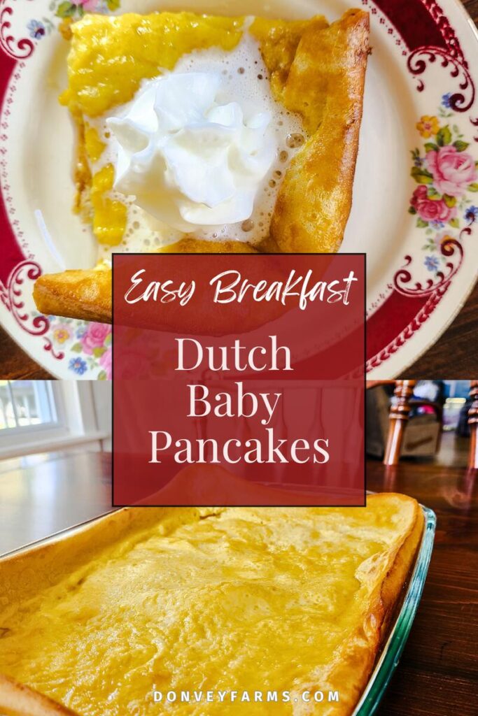 Pinterest image for How To Make A German Pancake (Dutch Baby Pancakes)